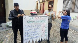 Calle Imágenes contra el plástico